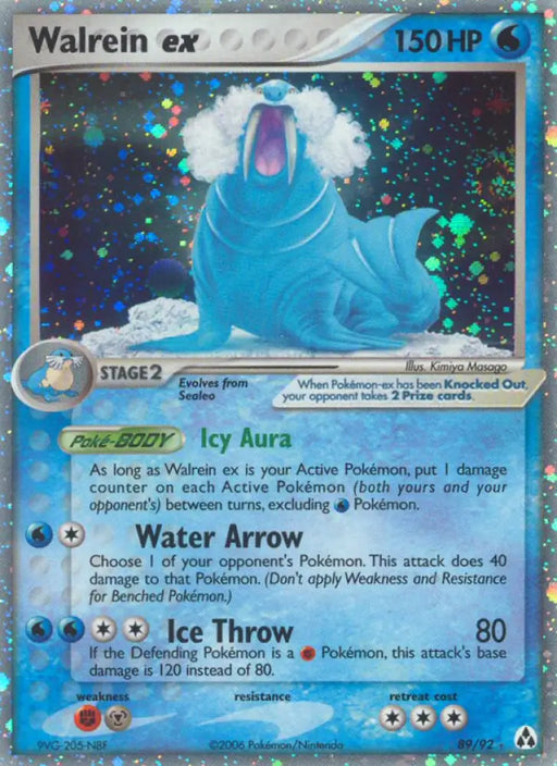 Walrein ex (89/92) [EX: Legend Maker] - Pokemon Single