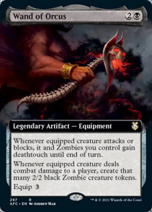 Wand of Orcus (Extended Art) [Dungeons & Dragons: Adventures in the Forgotten Realms Commander] - MTG Single