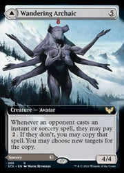Wandering Archaic // Explore the Vastlands (Extended Art) [Strixhaven: School of Mages] - MTG Single
