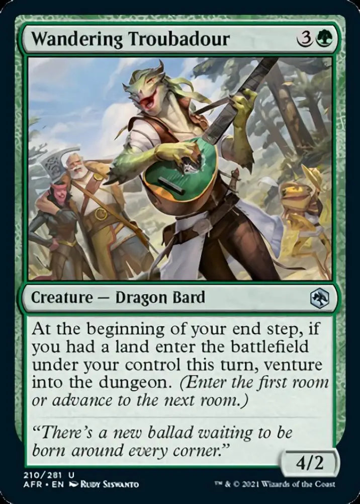 Wandering Troubadour [Dungeons & Dragons: Adventures in the Forgotten Realms] - MTG Single