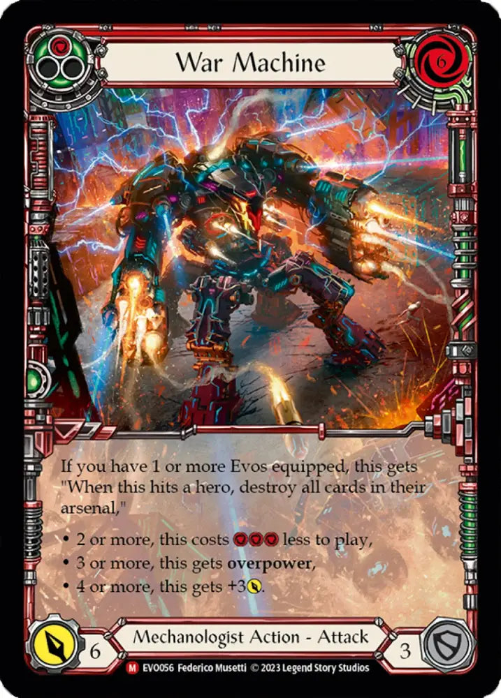 War Machine (Extended Art) [Bright Lights] Rainbow Foil - Flesh And Blood Single