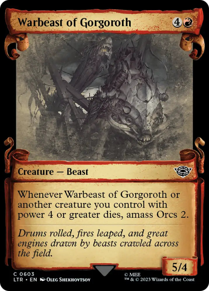 Warbeast of Gorgoroth [The Lord of the Rings: Tales of Middle-Earth Showcase Scrolls] - MTG Single