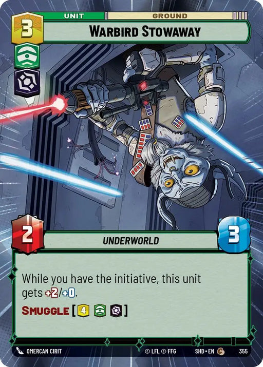 Warbird Stowaway (Hyperspace) (355) [Shadows of the Galaxy] - Star Wars: Unlimited Single