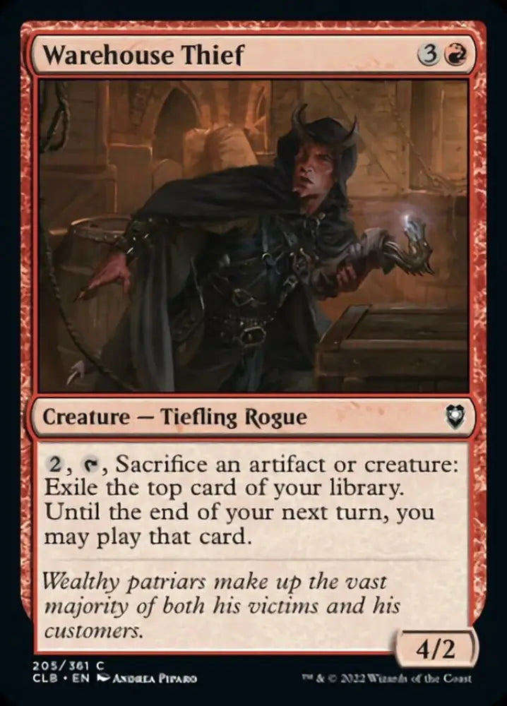 Warehouse Thief [Commander Legends: Battle for Baldur’s Gate] - MTG Single