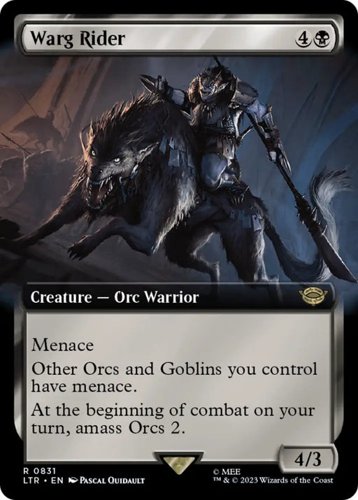 Warg Rider (Extended Art) [The Lord of the Rings: Tales of Middle-Earth] - MTG Single