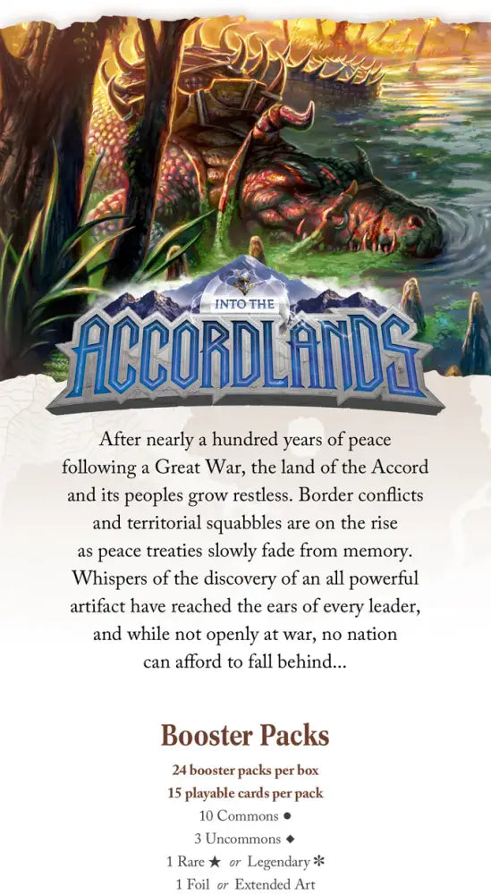 Warlord: Saga of the Storm CCG Into the Accordlands Booster Display - Warlord Saga of the Storm Sealed