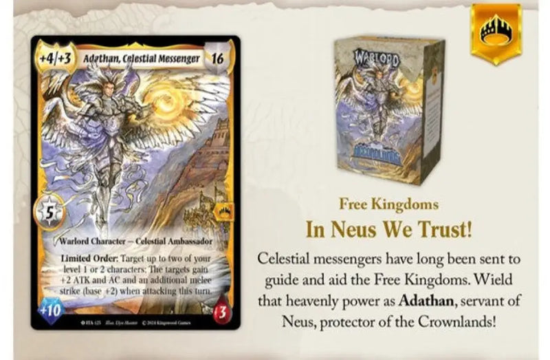 Warlord: Saga of the Storm CCG Into the Accordlands Starter Deck - In Neus We Trust! - Warlord Saga of the Storm Sealed