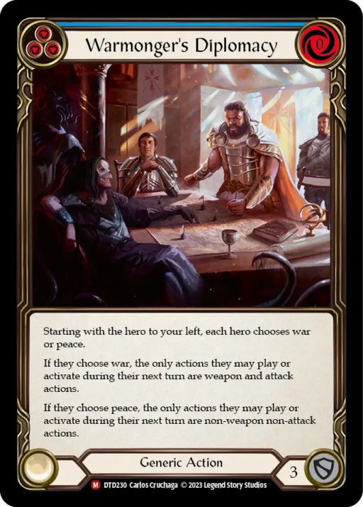 Warmonger’s Diplomacy [Dusk Till Dawn] Rainbow Foil - Flesh And Blood Single