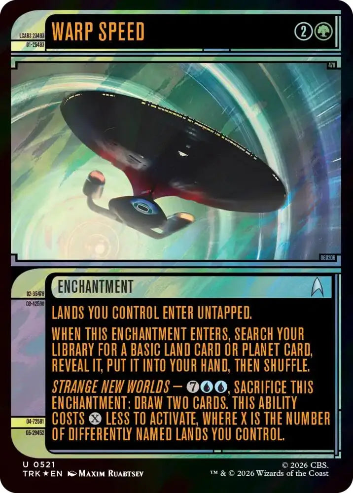 Warp Speed (Showcase) (Surge Foil) (521) [Star Trek]