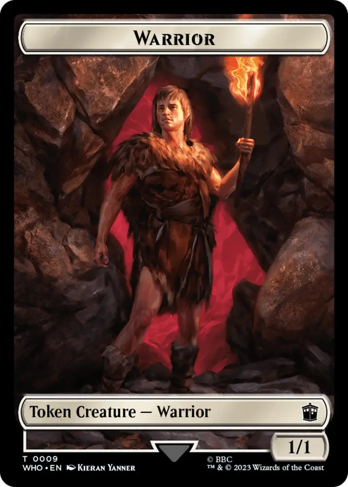 Warrior // Clue (0021) Double-Sided Token [Doctor Who Tokens] - MTG Single