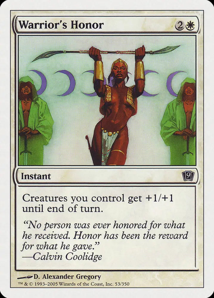 Warrior’s Honor [Ninth Edition] - MTG Single