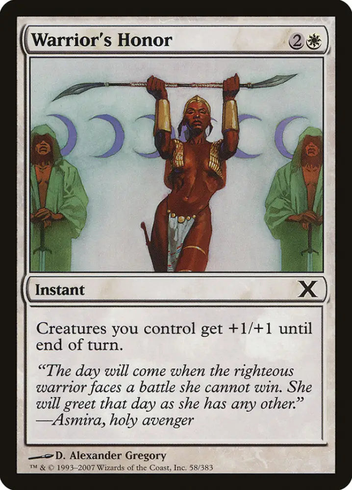 Warrior’s Honor [Tenth Edition] - MTG Single