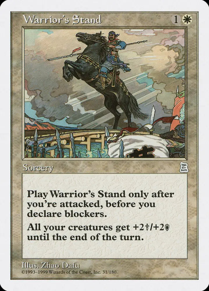 Warrior’s Stand [Portal Three Kingdoms] - MTG Single