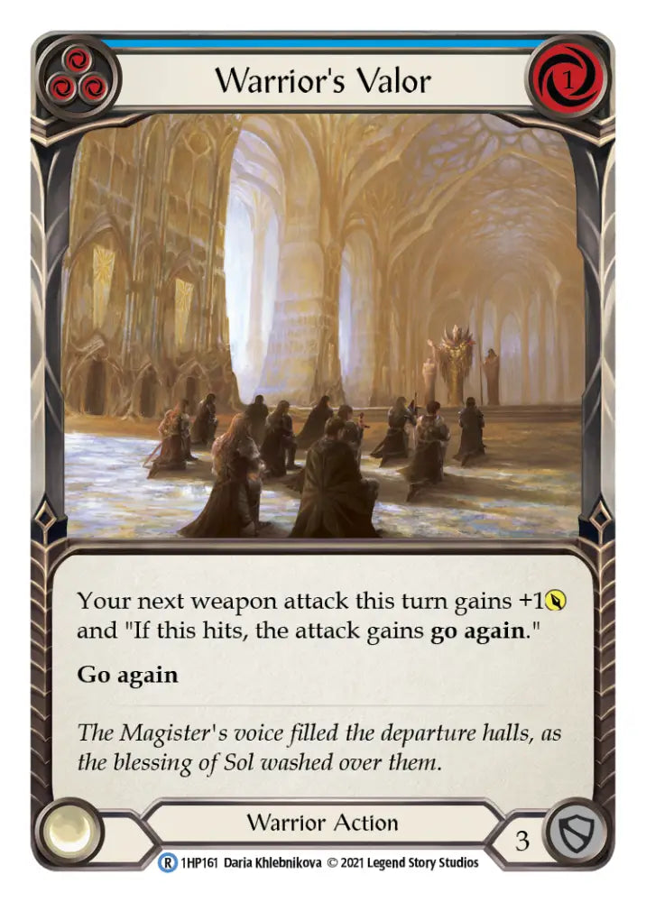 Warrior’s Valor (Blue) [1HP161] (History Pack 1) - Flesh And Blood Single