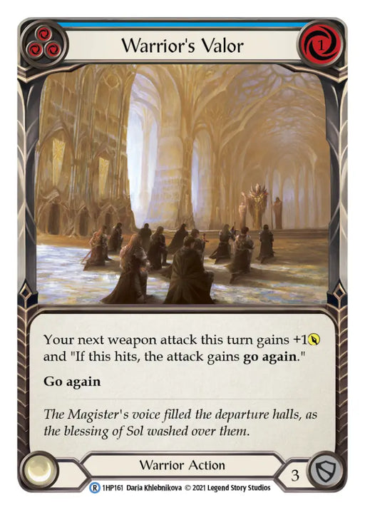 Warrior’s Valor (Blue) [1HP161] (History Pack 1) - Flesh And Blood Single
