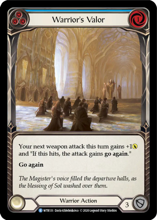 Warrior’s Valor (Blue) [Welcome to Rathe Unlimited] Unlimited Normal - Flesh And Blood Single
