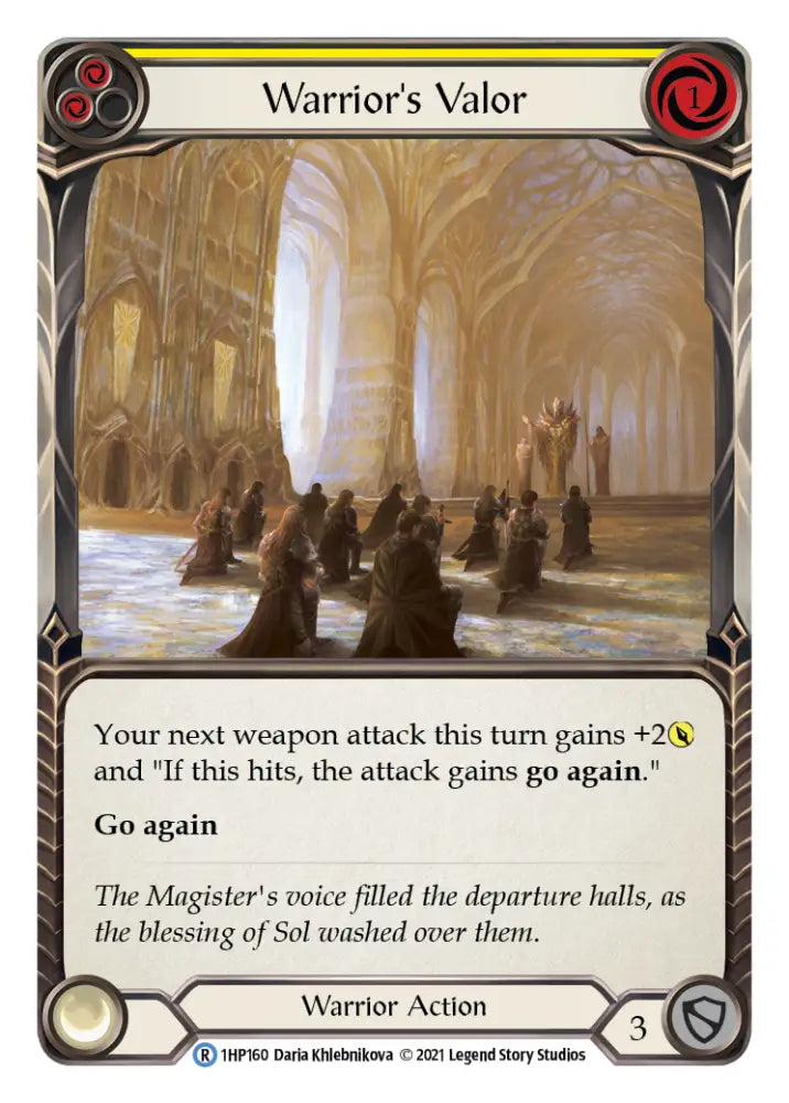 Warrior’s Valor (Yellow) [1HP160] (History Pack 1) - Flesh And Blood Single