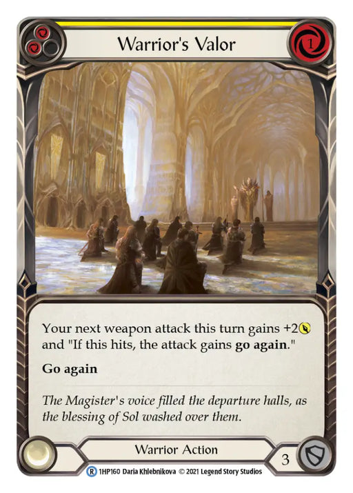 Warrior’s Valor (Yellow) [1HP160] (History Pack 1) - Flesh And Blood Single