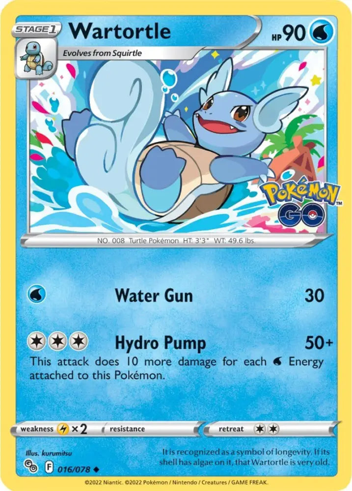 Wartortle (016/078) [Pokémon GO] - Pokemon Single