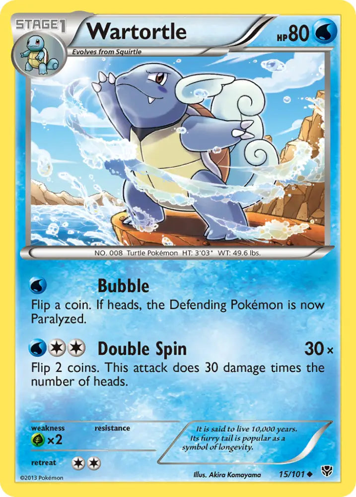 Wartortle (15/101) [Black & White: Plasma Blast] - Pokemon Single