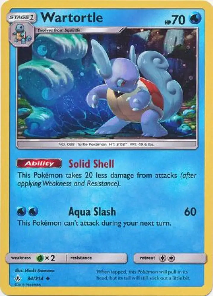Wartortle (34/214) (Premium Collection Promo) [Sun & Moon: Unbroken Bonds] - Pokemon Single