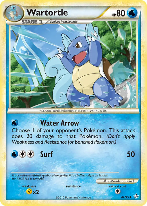 Wartortle (42/95) [HeartGold & SoulSilver: Unleashed] - Pokemon Single