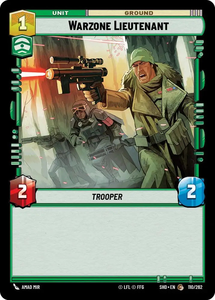 Warzone Lieutenant (110/262) [Shadows of the Galaxy] - Star Wars: Unlimited Single