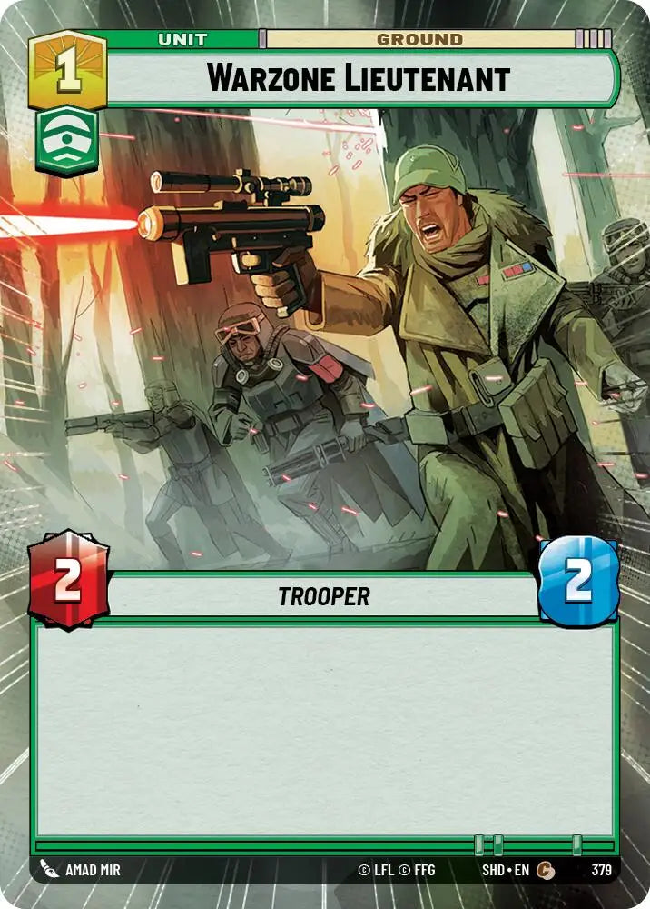 Warzone Lieutenant (Hyperspace) (379) [Shadows of the Galaxy] - Star Wars: Unlimited Single