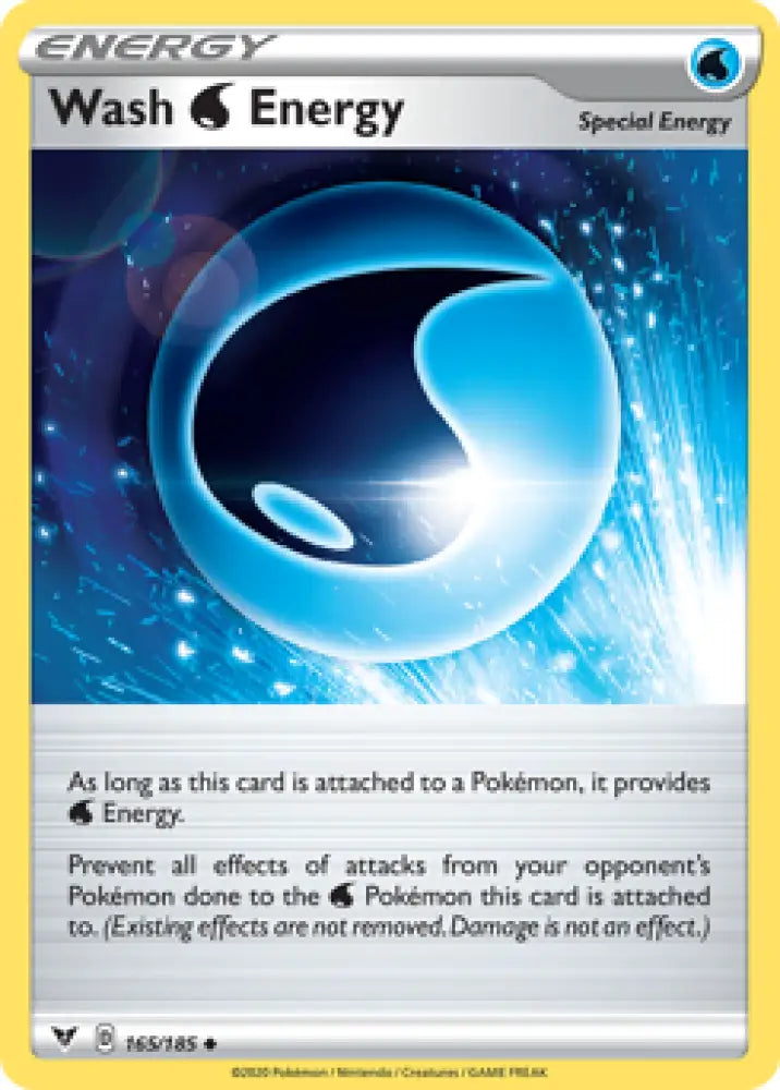 Wash Water Energy (165/185) [Sword & Shield: Vivid Voltage] - Pokemon Single