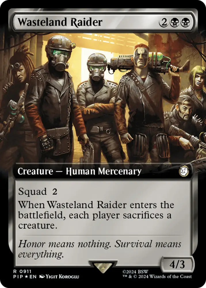 Wasteland Raider (Extended Art) (Surge Foil) [Fallout] - MTG Single
