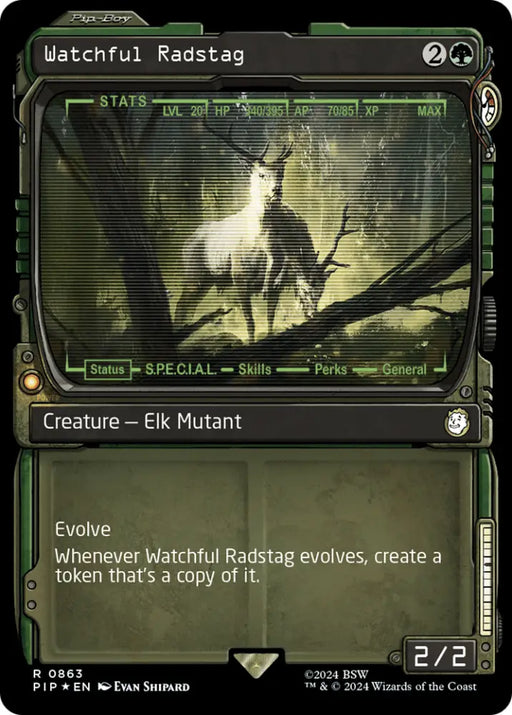 Watchful Radstag (Showcase) (Surge Foil) [Fallout] - MTG Single