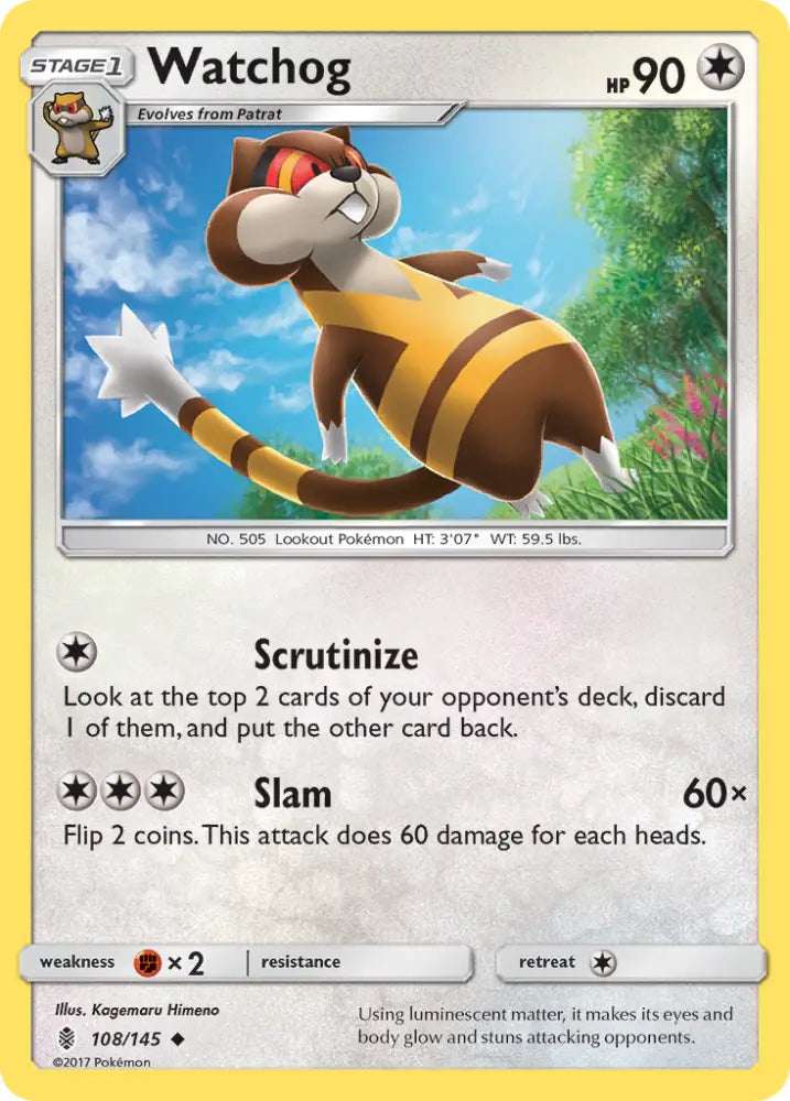 Watchog (108/145) [Sun & Moon: Guardians Rising] - Pokemon Single