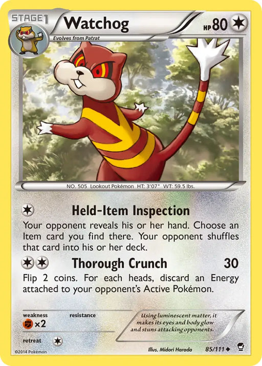 Watchog (85/111) [XY: Furious Fists] - Pokemon Single