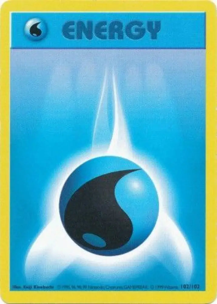 Water Energy (102/102) [Base Set Shadowless Unlimited] - Pokemon Single