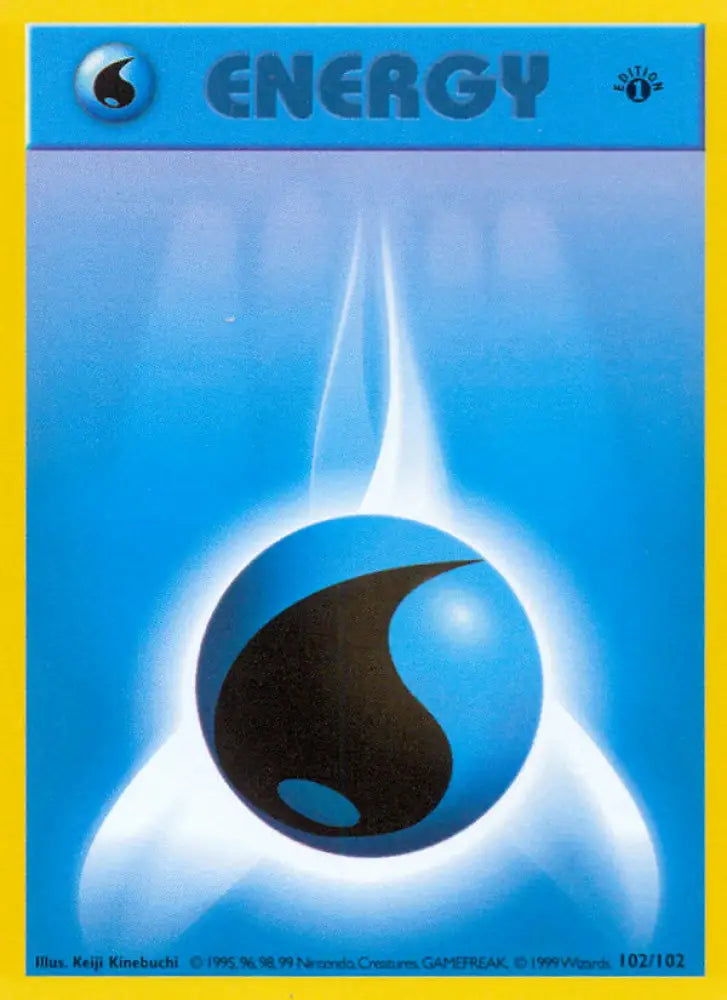 Water Energy (102/102) (Shadowless) [Base Set 1st Edition] - Pokemon Single