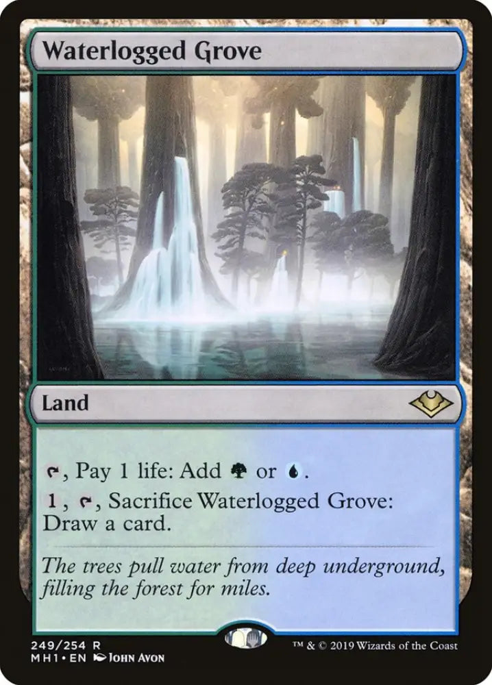 Waterlogged Grove [Modern Horizons] - MTG Single