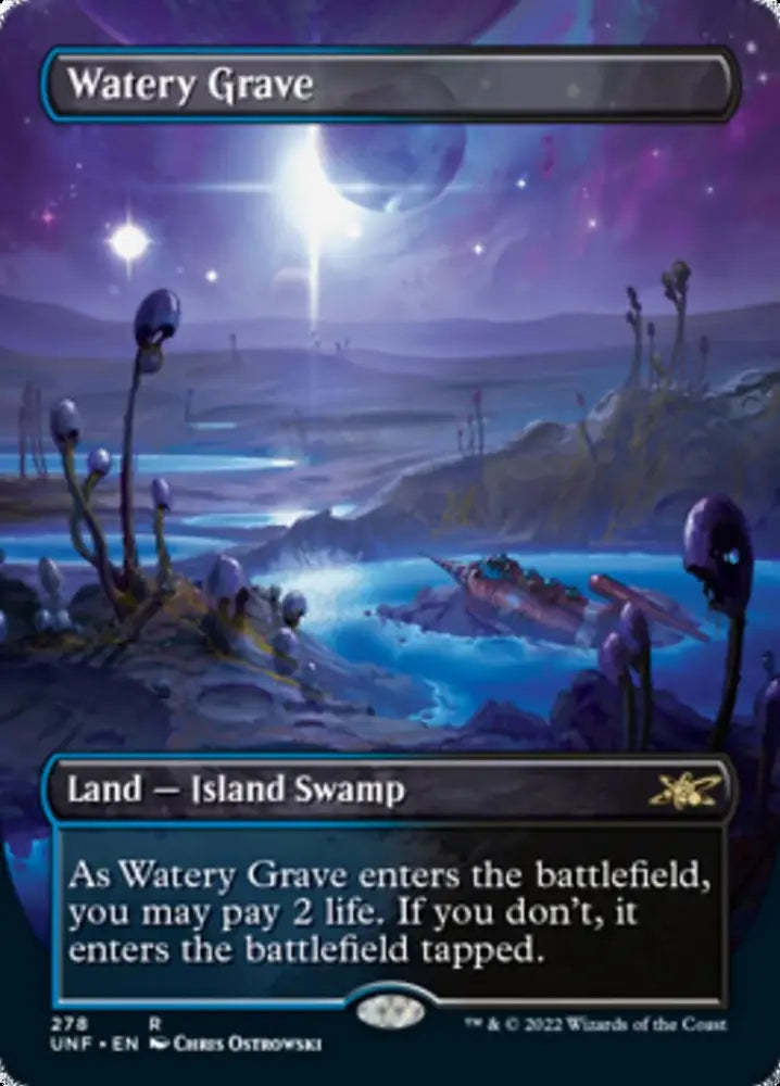 Watery Grave (Borderless) [Unfinity] - MTG Single