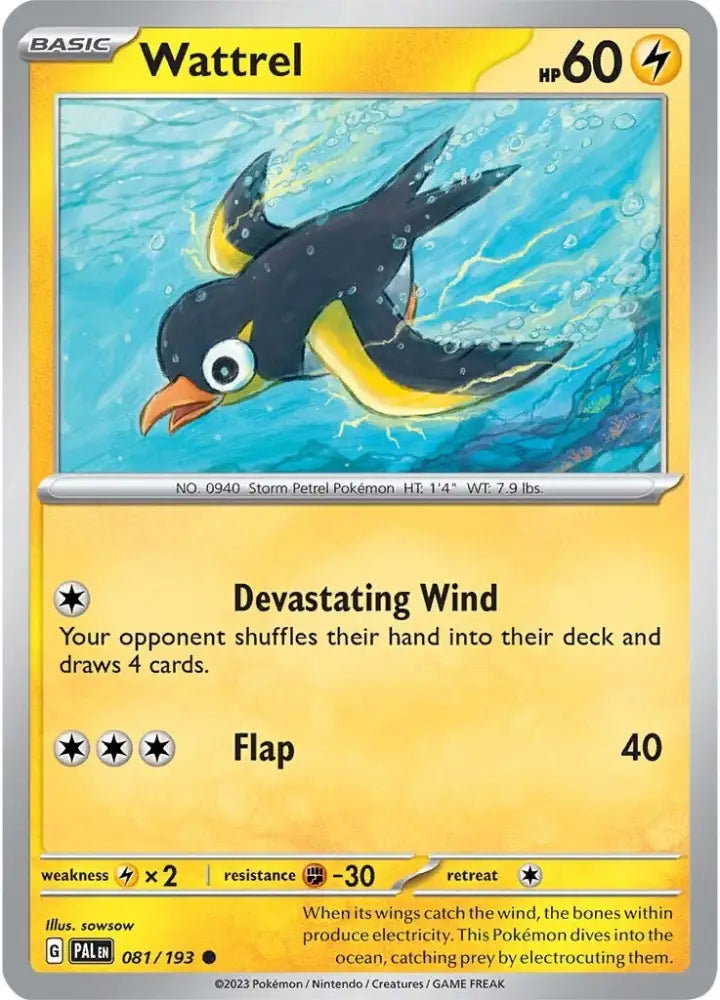 Wattrel (081/193) [Scarlet & Violet: Paldea Evolved] - Pokemon Single