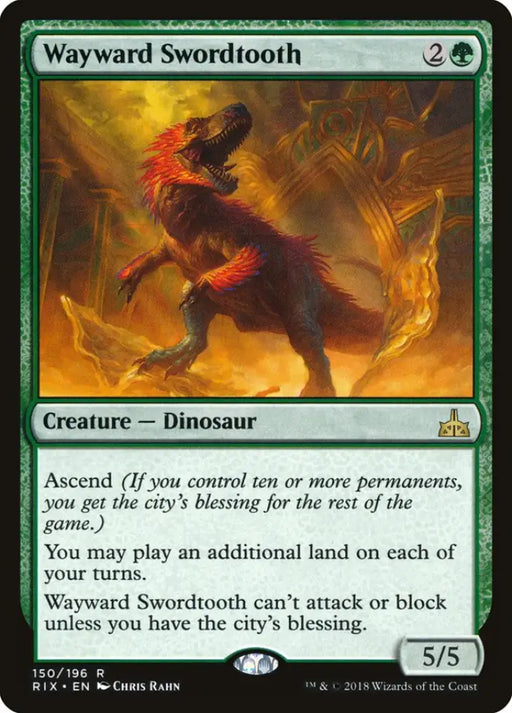 Wayward Swordtooth [Rivals of Ixalan] - MTG Single