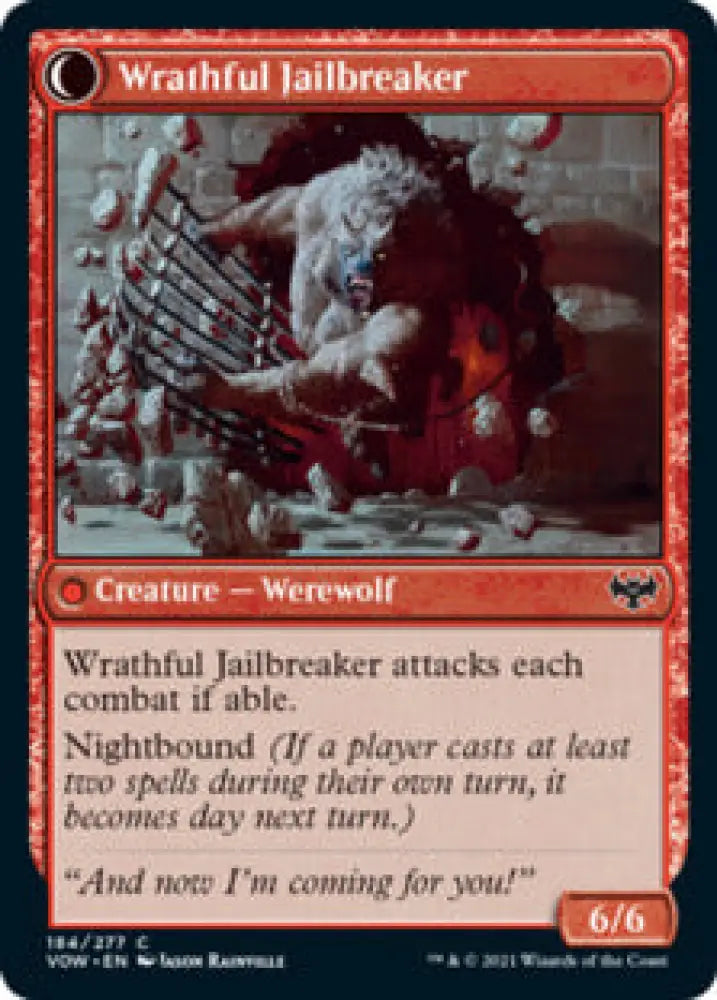 Weary Prisoner // Wrathful Jailbreaker [Innistrad: Crimson Vow] - MTG Single