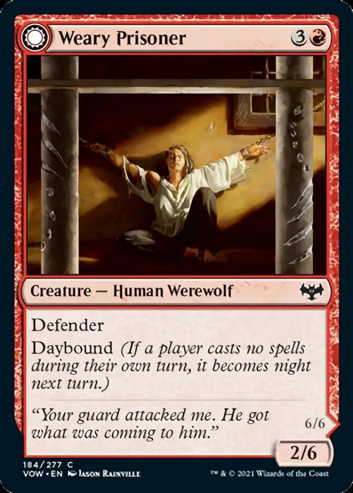 Weary Prisoner // Wrathful Jailbreaker [Innistrad: Crimson Vow] - MTG Single