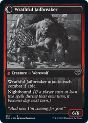 Weary Prisoner // Wrathful Jailbreaker [Innistrad: Double Feature] - MTG Single