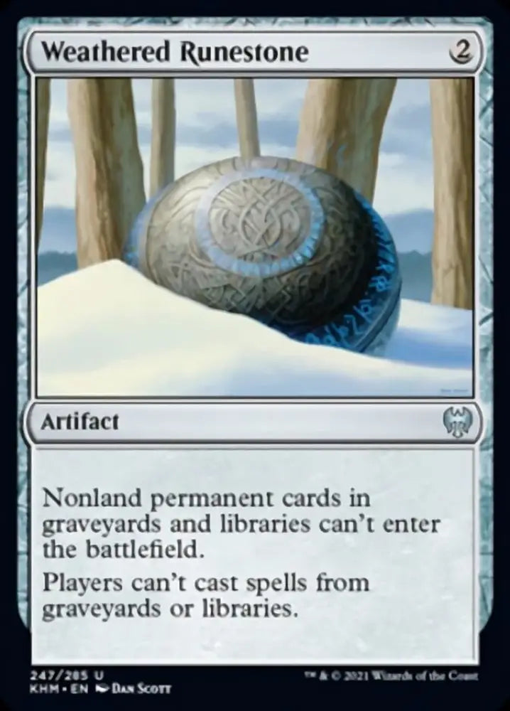 Weathered Runestone [Kaldheim] - MTG Single