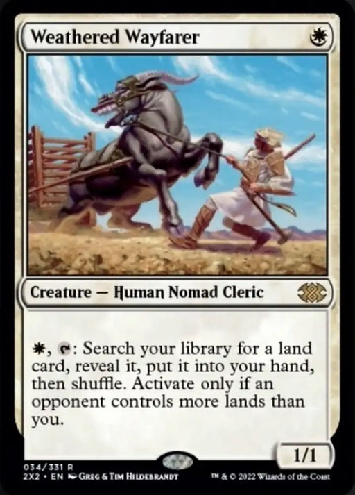 Weathered Wayfarer [Double Masters 2022] - MTG Single