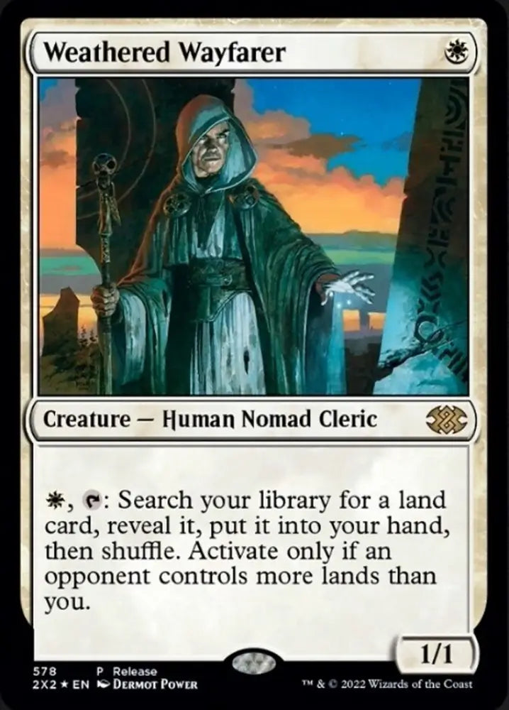 Weathered Wayfarer (Preview Promo) [Double Masters 2022] - MTG Single