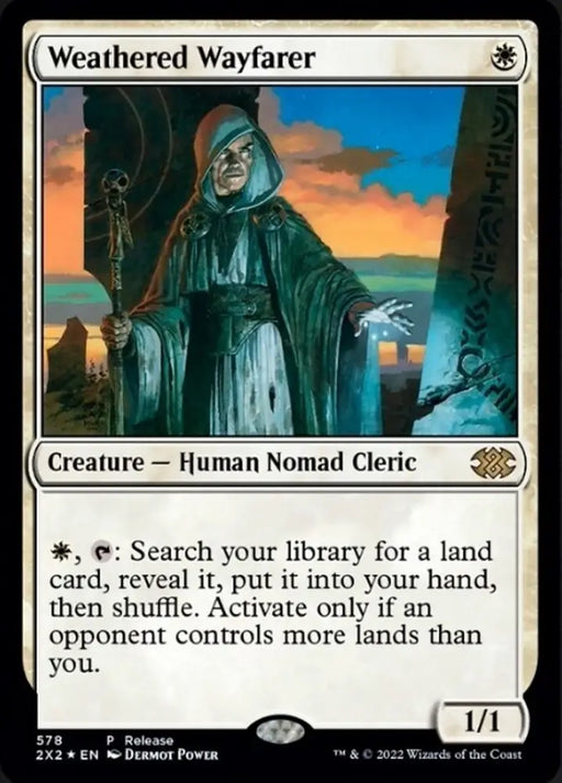 Weathered Wayfarer (Preview Promo) [Double Masters 2022] - MTG Single