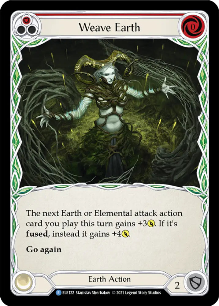Weave Earth (Red) [Tales of Aria 1st Edition] 1st Edition Rainbow Foil - Flesh And Blood Single