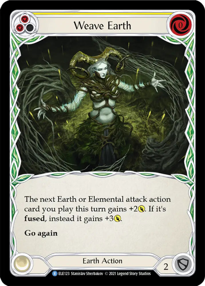 Weave Earth (Yellow) [Tales of Aria 1st Edition] 1st Edition Normal - Flesh And Blood Single