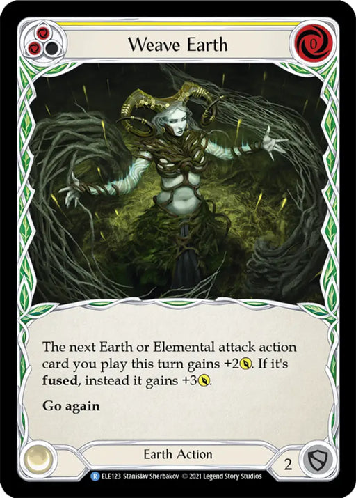 Weave Earth (Yellow) [Tales of Aria 1st Edition] 1st Edition Normal - Flesh And Blood Single