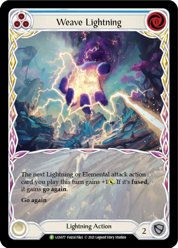 Weave Lightning (Blue) [LGS077] (Promo) Rainbow Foil - Flesh And Blood Single